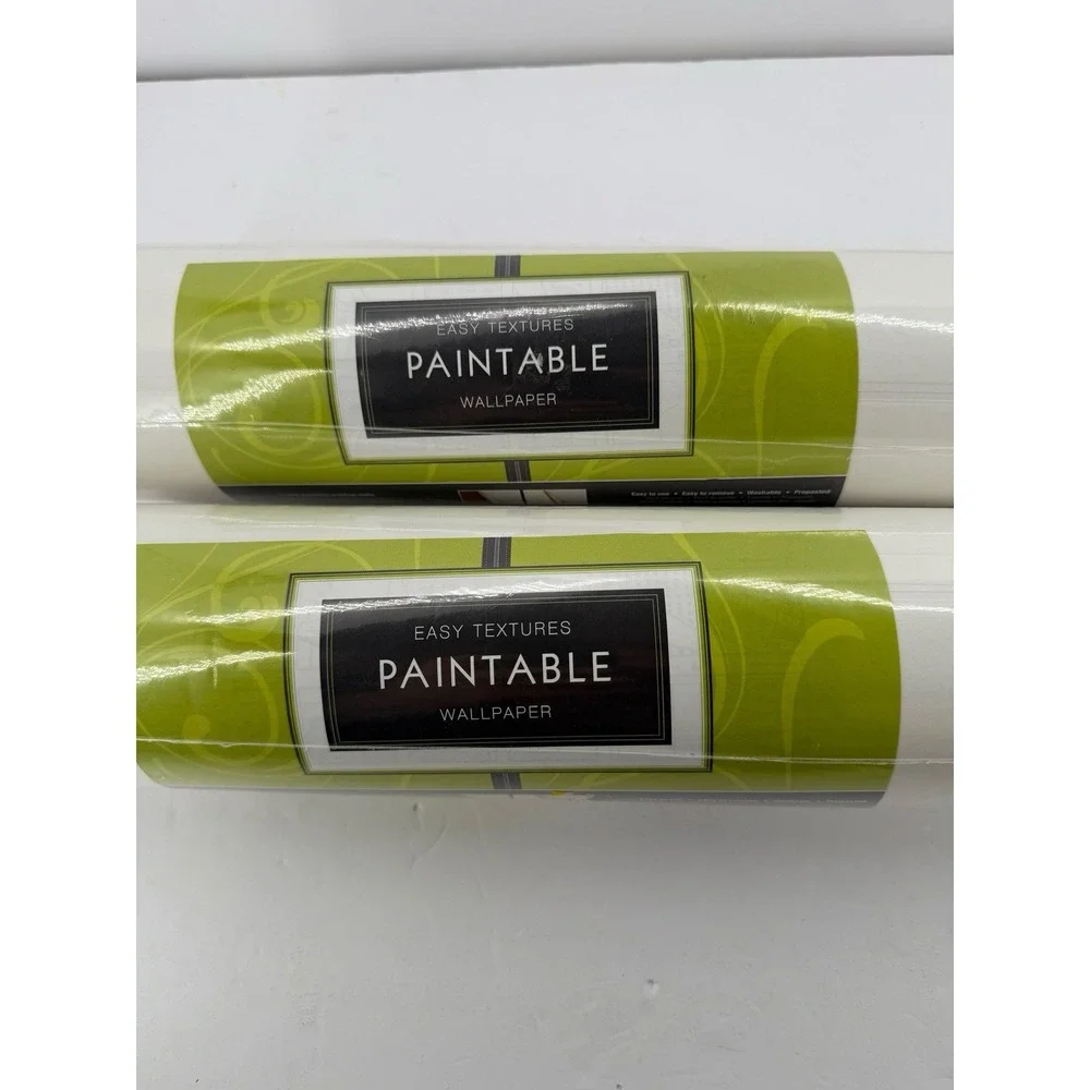 2 Rolls Brewster Home Fashions Easy Textures Paintable Wallpaper Pattern